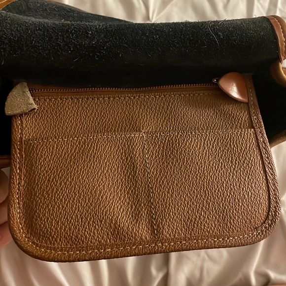 Dooney & Bourke navy and brown leather purse - Picture 7 of 8